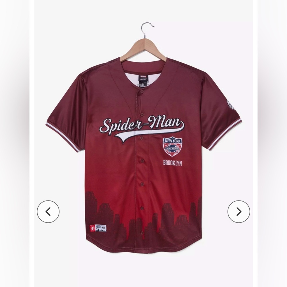 Spider-Man Peter Parker jersey Men's size XL BoxLunch exclusive NWT